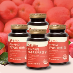 아누카사과 비오틴 맥주효모 정 500mg 60정 x 4개월분